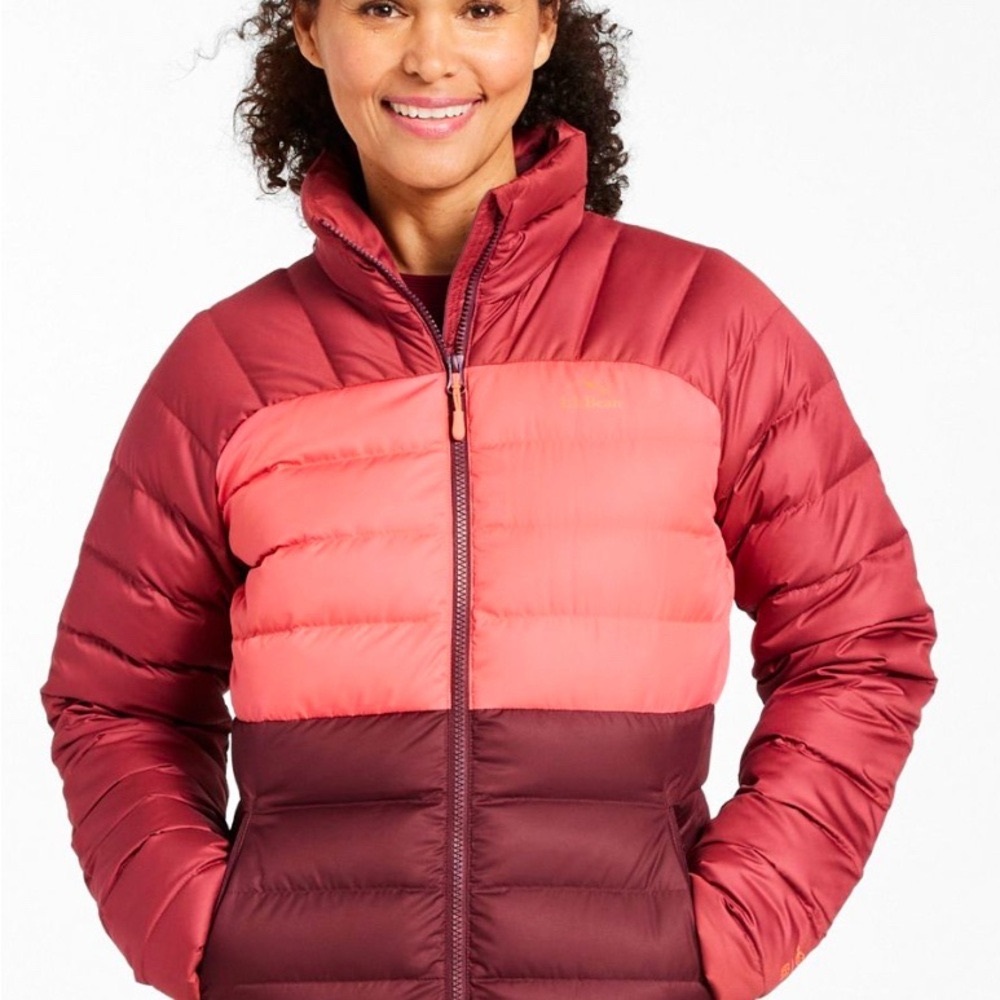 L.L. Bean Red & Pink Puffer Jacket